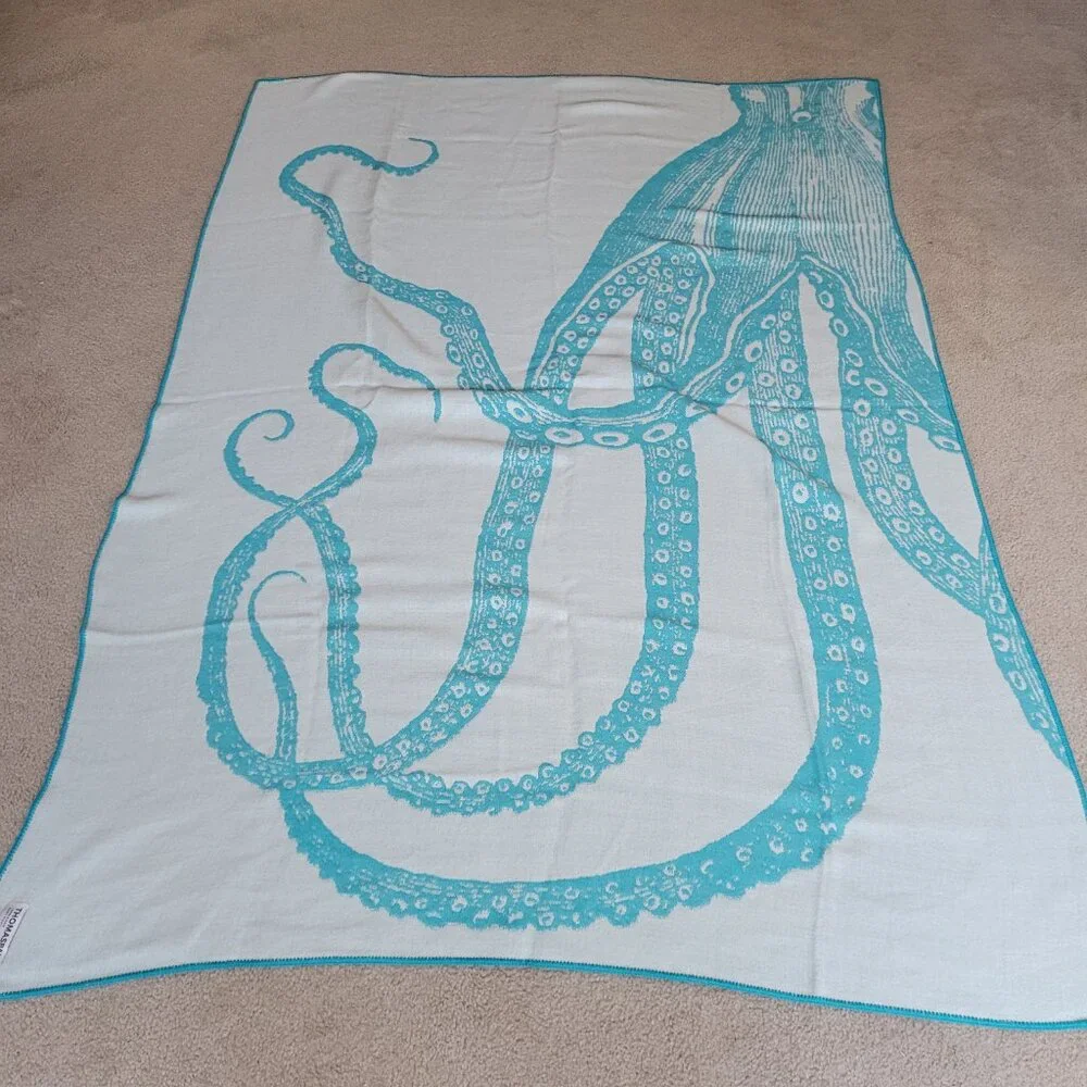 NWOT Thomas Paul Alpaca Octopus Throw Blanket 50x70